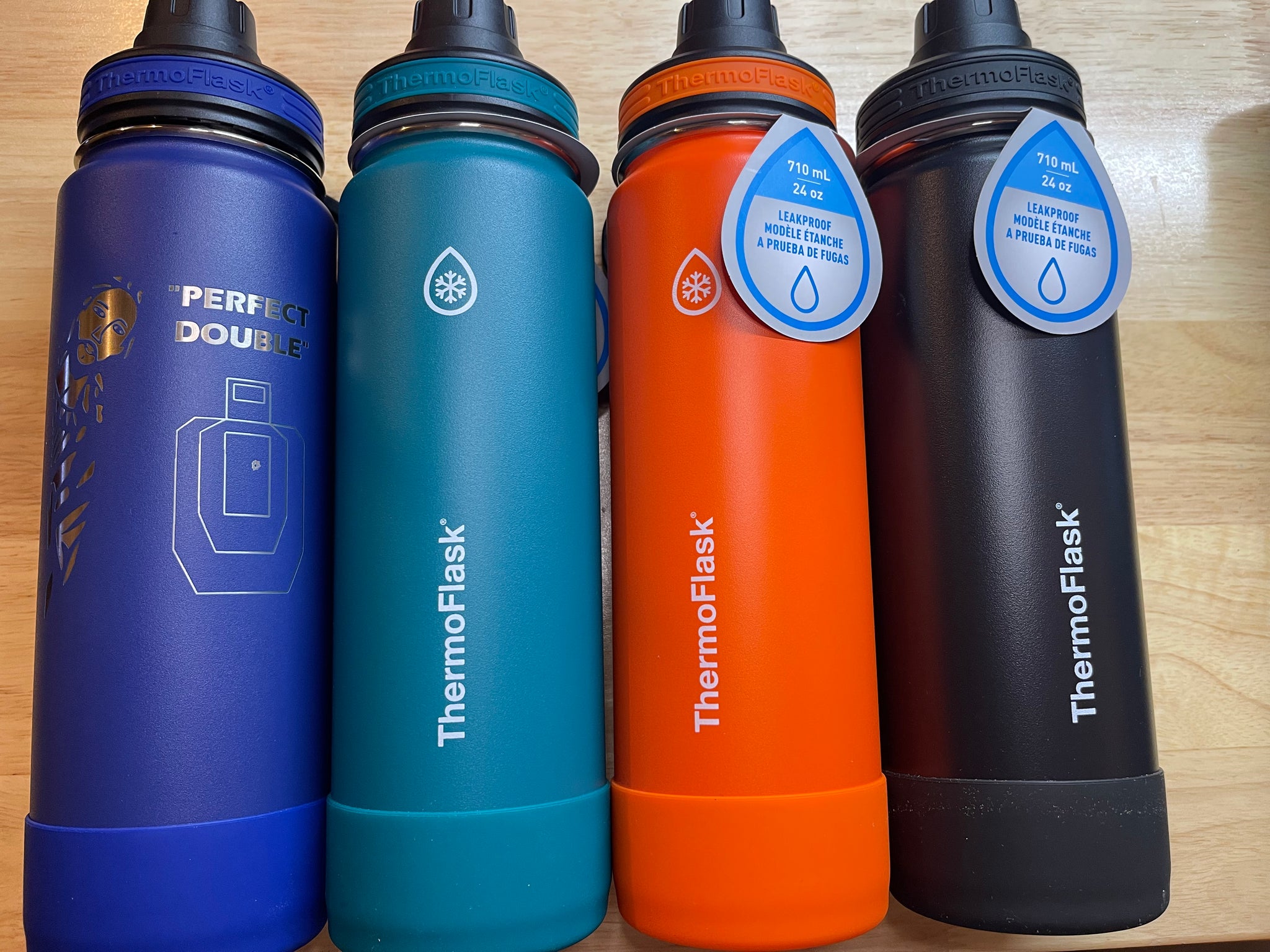 Thermoflask Stainless Steel Insulated Water Bottles 24 oz/710 ml, 4 colors